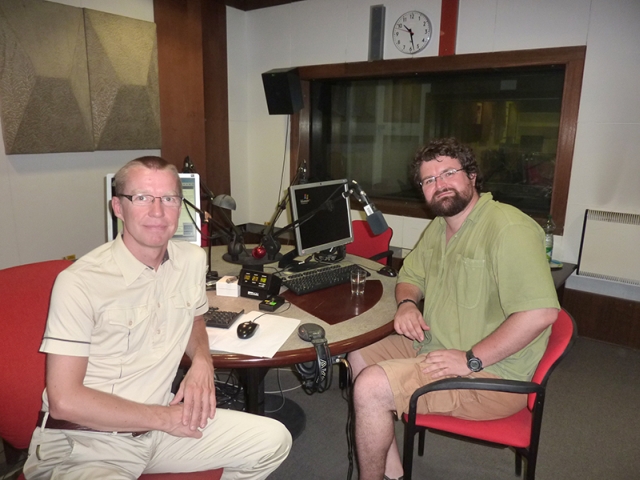 Tibor Lieskovský v Rádiu Regina s redaktorom Richardom Šümeghym