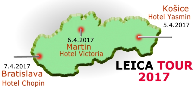 Spoločnosť GEOTECH Bratislava, s.r.o. organizuje Leica Tour od 5. do 7. apríla 2017 v troch slovenských mestách bezplatnú prezentáciu výrobného programu značky Leica Geosystems, zdroj: GEOTECH Bratislava