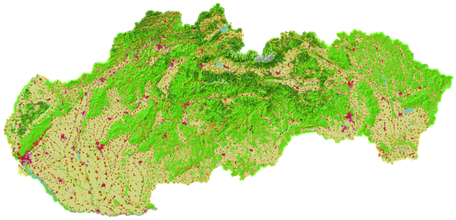 Mapová prezentácia projektu CORINE Land Cover